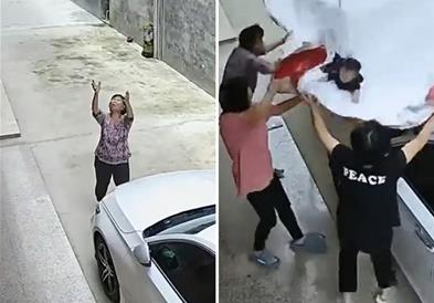 Херојски потег на минувачи: Фатиле девојче, кое паднало од балкон и ѝ го спасиле животот(ВИДЕО)