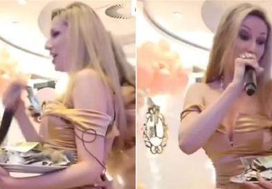 Видео-Фото: Српска пејачка има проблем да го собере бакшишот