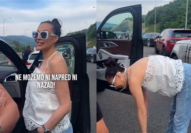 Цеца заглавена во колона на граница кон Македонија, направи нешто неочекувано (ВИДЕО)