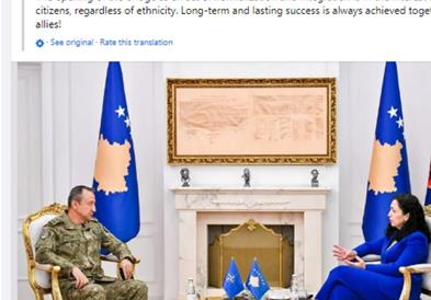 Османи разговараше со командантот на КФОР: Отворањето на мостот е во интерес на сите граѓани