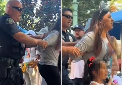 Посетата на Дизниленд се претвори во кошмар- мајка со мали деца ја изнесуваат во лисици (ВИДЕО)