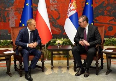 Вучиќ со Туск за евроинтеграциите на Србија и косовското прашање
