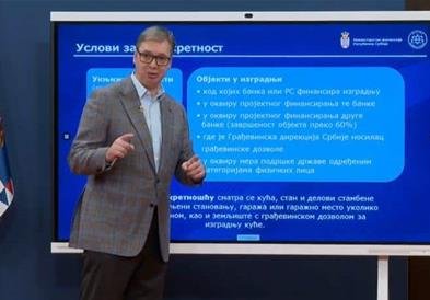 Вучиќ: Младите од 20 до 35 години, дури и невработените, ќе можат да земат станбен кредит