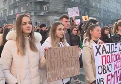 Попладнево во Белград закажан голем протест предводен од студентите