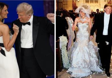 Трамп ѝ ја честиташе на Меланија 20. годишнината од бракот со снимка од свадбата (ФОТО)