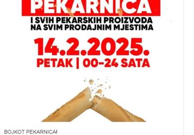 Во Хрватска повик за еднодневен бојкот за купување во пекарите и пекарски производи
