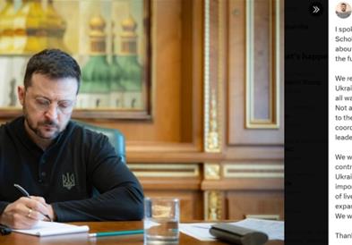 Шолц и Зеленски се согласија дека Трамп е клучен фактор во мировните преговори