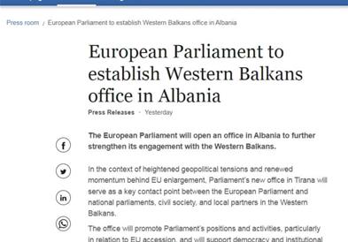 ЕП отвора канцеларија за Западен Балкан во Албанија