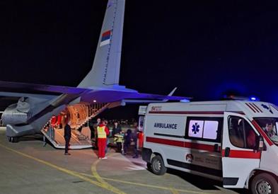 Од Србија кон Скопје лета авион за префрлање повредени во пожарот во Кочани