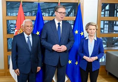Вучиќ се сретна со Кошта и Фон дер Лајен: Иднината на Србија е во ЕУ 