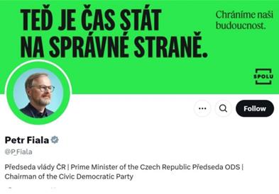 Хакиран профилот на чешкиот премиер на Х