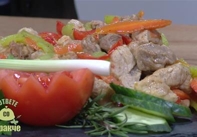 „Гответе со Дракче“ - Свинско месо во зеленчук