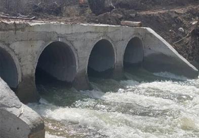 Оштетен преминот на реката Блашница поради надојдена вода