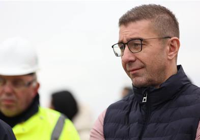 Премиерот Мицкоски на поставување камен-темелник на нов кампус на Универзитетот „Мајка Тереза“-Скопје