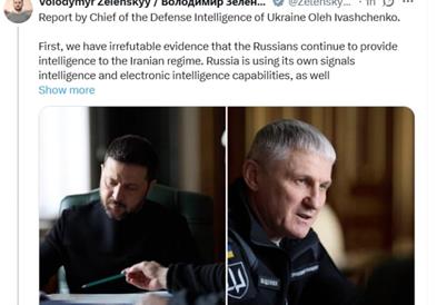 Зеленски: Украина има „неоспорни“ докази дека Русија му дава разузнавачки податоци на Иран