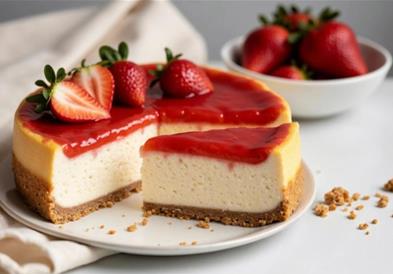 Чизкејк со јагоди