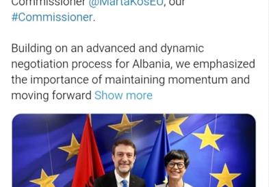 Средба Хоџа - Кос посветена на за напредокот на Албанија во евроинтеграцискиот процес