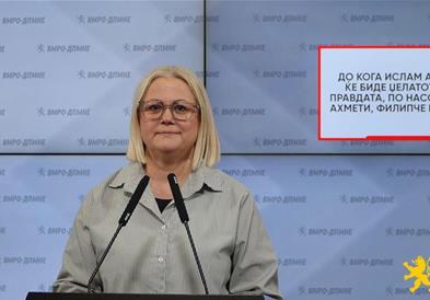 Стојаноска: До кога Ислам Абази ќе биде џелатот на правдата, по насока на Ахмети, Филипче и Заев?