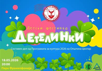 Герасимовски: Центар вечерва пее со најмладите на „Детелинки“ , фестивал на оригинални песни и детски таленти