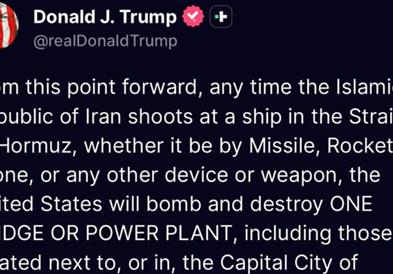 Трамп: Од сега за ирански напад на секој брод, уништуваме по еден мост или електрана 