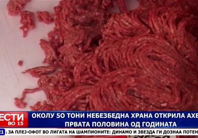 Околу 50 тони небезбедна храна открила АХВ во првата половина од годината