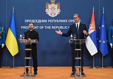 Зеленски во прва посета на Белград, Киев повторно мета на руски ракетен напад