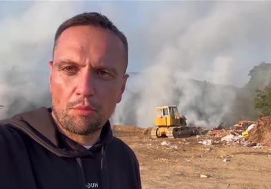 Од вчера гори депонијата во Крива Паланка, Митовски очекува пожарот да биде ставен под контрола до крајот на денот