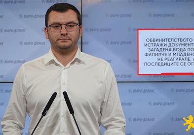 Андоновски: Обвинителството да ги истражи документите за загадена вода по кои Филипче и Младеновска не реагирале, а последиците се огромни