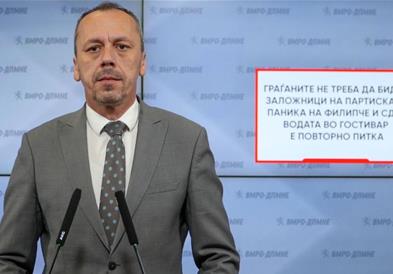 Петрушевски: Граѓаните не треба да бидат заложници на партиската паника на Филипче и СДС, водата во Гостивар е повторно питка