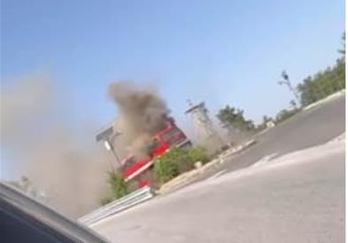 Двокатен автобус се запали на средно Водно, чадот се гледа од Скопје 