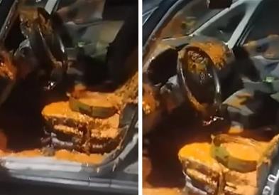Ова никој не би посакал да му се случи- снимка од автомобил во Унгарија ги запали мрежите (ВИДЕО)