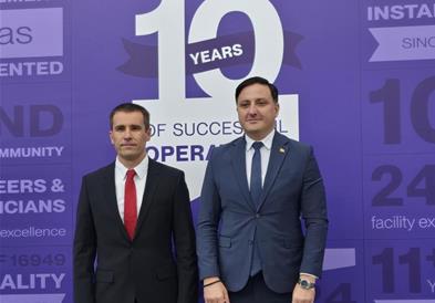 Директорот Гоце Димовски на јубилејот на Гентерм Македонија