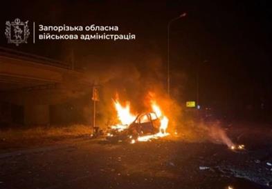 Руски дрон погоди мост на реката Днепар во Запорожје