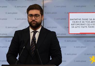 Манасиевски: Филипче лаже за анкетите, лаже и за тоа дека има автомобил од 6.000 евра, за што уште лаже Венко?
