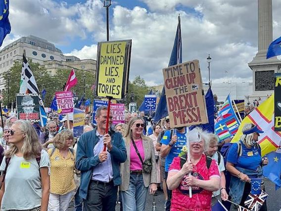 Британците се премислија- илјадници излегоа на протест за да се вратат во ЕУ (ВИДЕО)