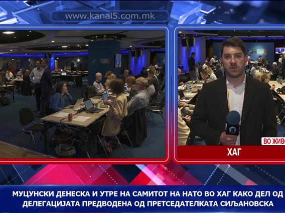 Муцунски денеска и утре на самитот на НАТО во Хаг како дел од делегацијата предводена од претседателката Сиљановска