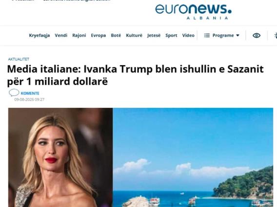 Италијански медиуми: Иванка Трамп го купила островот Сазан во Албанија за над милијарда долари