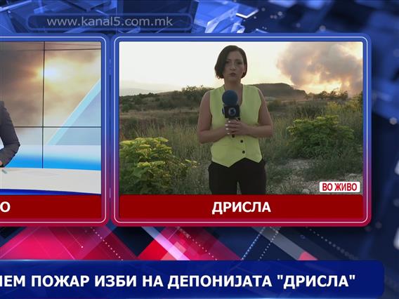 Голем пожар избувна на депонијата „Дрисла“