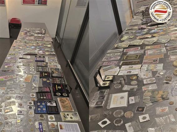 Царинска управа: Запленети 204 банкноти и монети за колекционерски цели