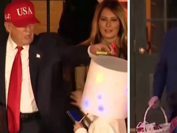 Трамп ја повтори шегата во Белата куќа за Ноќта на вештерките, децата збунети (ВИДЕО)