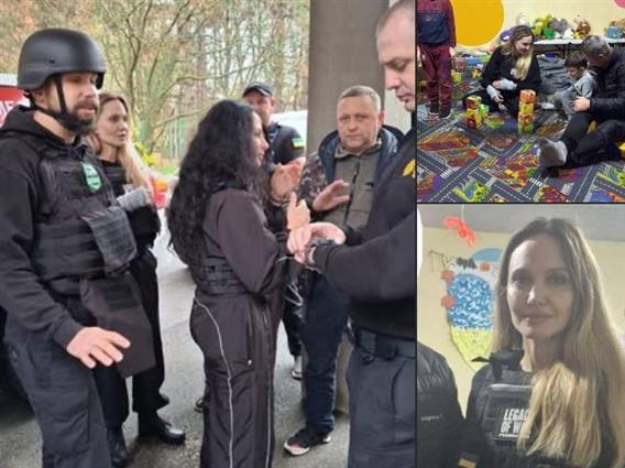 Фото: Анџелина Џоли во ненадејна посета на Херсон
