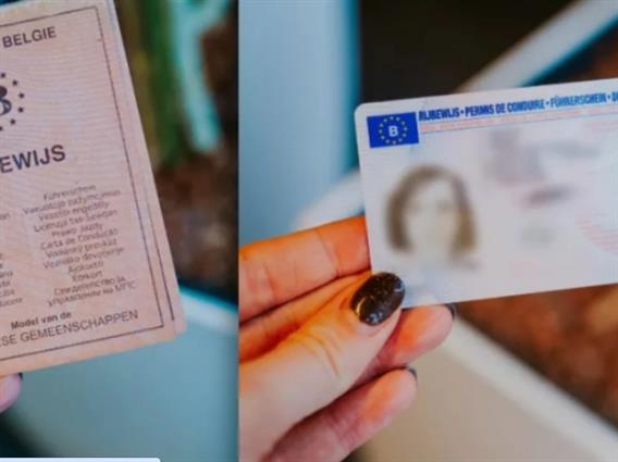 Од 2033 година Белгија ги укинува хартиените возачки дозволи