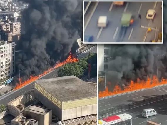 Огнена линија долж авенија на еден од најголемите градови во светот ги преплаши граѓаните (ВИДЕО)