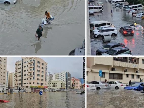 Дубаи под вода: Вакви поплави не се паметат последните 76 години (ВИДЕО)