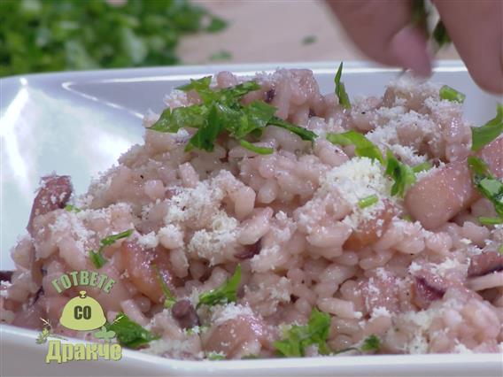 „Гответе со Дракче“ - Рижото со морски плодови