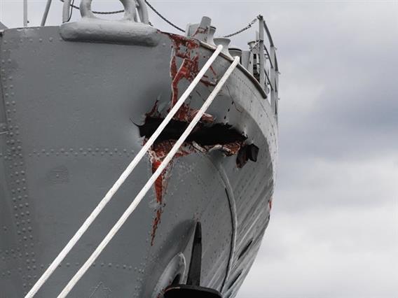 Оштетен е бродот на Тито, „Галеб“ по судар со турски товарен брод (ВИДЕО)