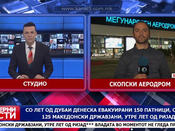 Со лет од Дубаи денеска евакуирани 150 патници, од кои 125 македонски државјани, утре лет од Ријад