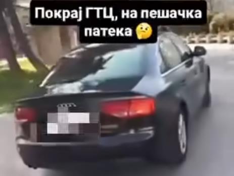 Видео: Санкционирана скопјанка која со „ауди“ се движела по пешачката патека во паркот „Жена- Борец“ во Скопје