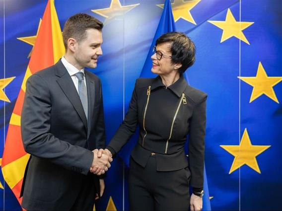 Средба на министерот Муцунски со еврокомесарката за проширување, Марта Кос