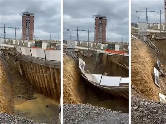 Драма во Приштина: Се урна пат, сѐ пропадна во огромна дупка (ВИДЕО)